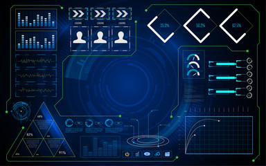 abstract HUD GUI UI interface cyber tech info concept design background