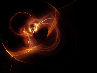 Computer generated fractal illustration of a spherical orange