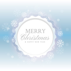 Naklejka na ściany i meble beautiful merry christmas background with snowflakes
