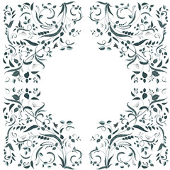 floral swirl border for your design
