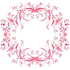 Fototapeta na wymiar floral swirl frame for your design