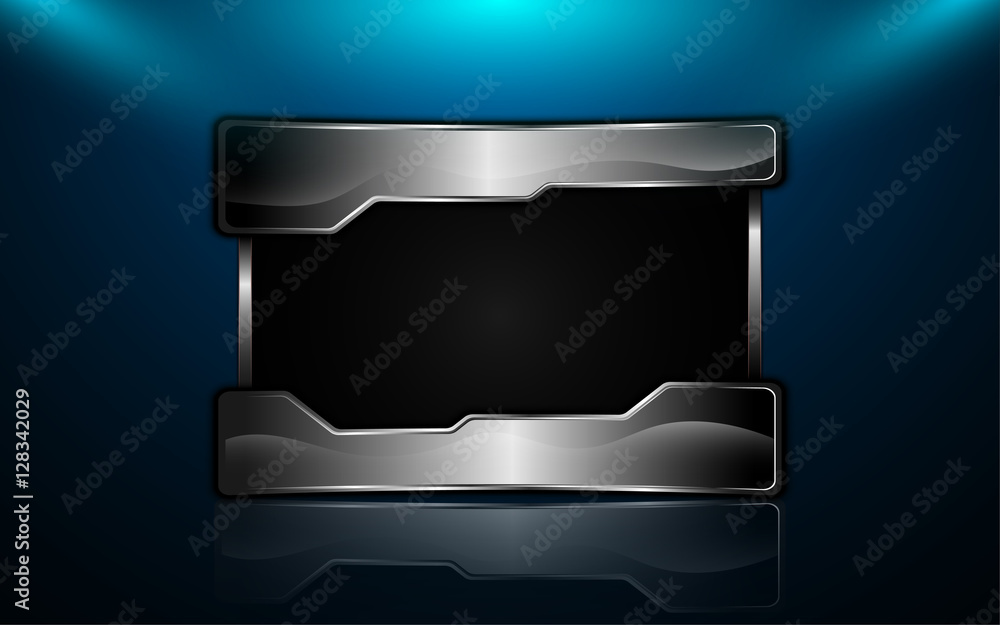 Aufkleber abstract metallic frame template showcase layout background