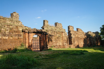 Fototapeta na wymiar Jesuit ruins of San Ignacio in Argentina
