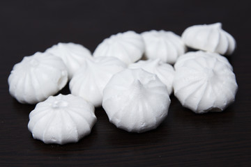 meringue on a dark table