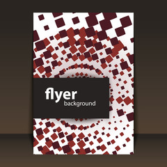 Flyer or Cover Design with Abstract Squares Pattern