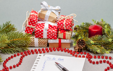 to do list among presents