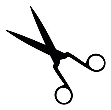Scissors on white background, vector illustration