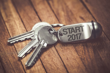 porte clés métal : start 2017