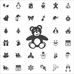 Teddy bear plush toy icon