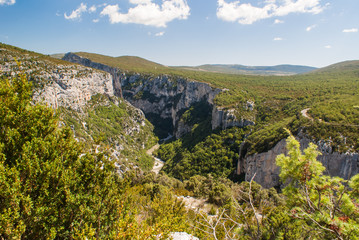 Fototapeta na wymiar Landscapes, details and views of The Verdon Gorge in south-easte