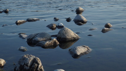 river water and stones