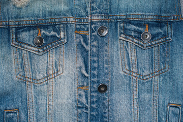 Texture of denim and pocket for background