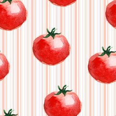 Seamless tomato pattern.