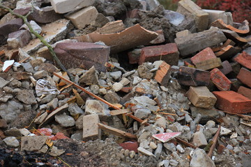 Bricks in a dumpster