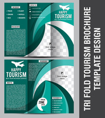 Tri Fold Tourism Brochure Template Design