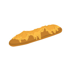 bread and cheese flat icon