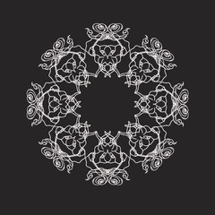 Decorative element - a circular pattern in oriental style.