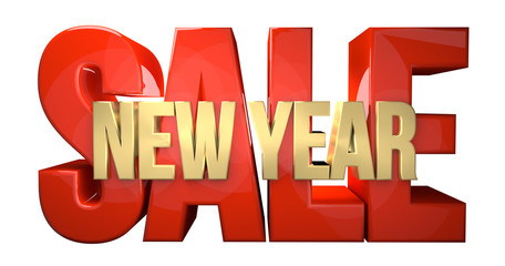 new year sale red golden design