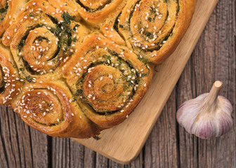 Ukrainian baked pampushkas