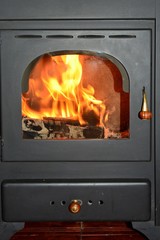 Wood stove close up