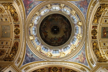 Ceiling in St. Isaac's Cathedral, Saint Petersburg, Russia