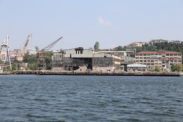 Fototapeta na wymiar Old and Abandoned Shipyard