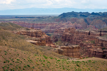 View over Sharyn or Charyn Canyon, Kazakhstan