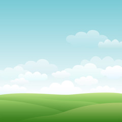 Fototapeta premium Landscape background with clouds