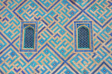 Window of Turkistan mausoleum, Kazakhstan