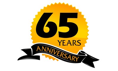65 Years Ribbon Anniversary 