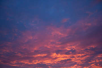 Naklejka na ściany i meble Colorful sky at sunset