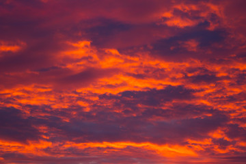 Colorful sky at sunset