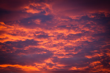Colorful sky at sunset