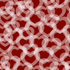 Fototapeta premium Seamless background with transparent hearts. Happy Valentine's D