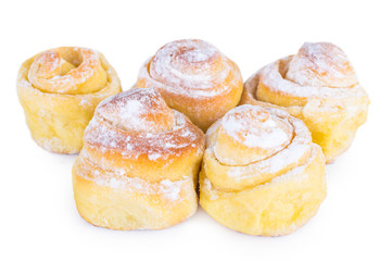 buns with icing sugar
