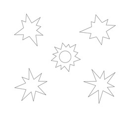 Obraz premium splash outline icon set