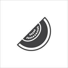 Melon icon vector, filled flat sign, solid pictogram isolated on white, logo illustration
