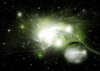 galaxy in a free space