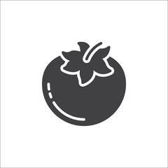 Tomato icon vector, filled flat sign, solid pictogram isolated on white, logo illustration