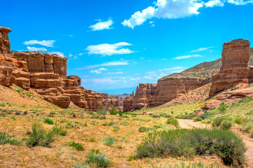 View over Sharyn or Charyn Canyon, Kazakhstan