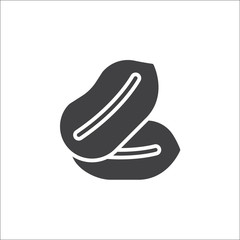 Peanuts icon vector, filled flat sign, solid pictogram isolated on white, logo illustration