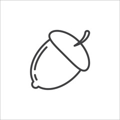 Fototapeta premium Nut line icon, outline vector sign, linear pictogram isolated on white. logo illustration