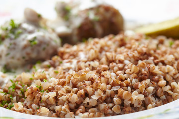 buckwheat with cutlets