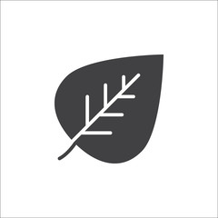 Eco symbol. Leaf icon vector, filled flat sign, solid pictogram isolated on white, logo illustration