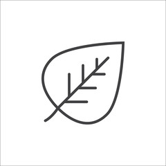 Eco symbol. Leaf line icon, outline vector sign, linear pictogram isolated on white. logo illustration