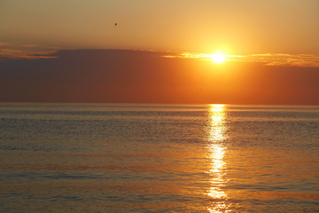 Beautiful sunset above the sea