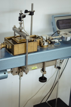 Laboratory equipment for geotechnical engineering performing a  direct shear test