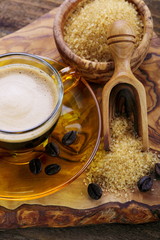 Caffè espresso con zucchero di canna