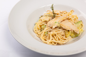 pasta with chicken and Zucchini