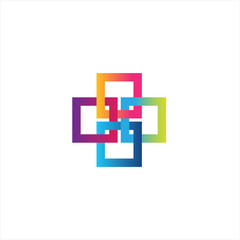 Abstract square logo vector